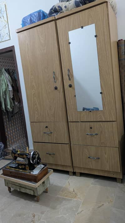 Patex Wooden Wardrobe – 2 Door Almari in Good Condition