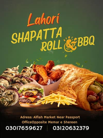 i need chef for bbq and paratha making for shappata roll