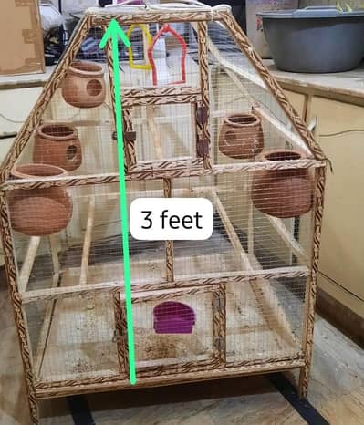 wooden Cage for small birds Like austrlian parrots, hens etc