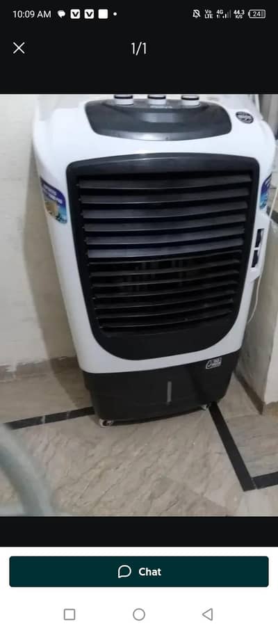 new ac coolar 90 liter with 6 big gel bottles