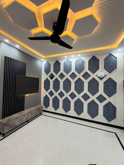 Home office renovation. interior. Pvc & wpc panels. Media wall. Kitchen
