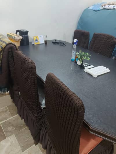 6 seater wodden dinning table set