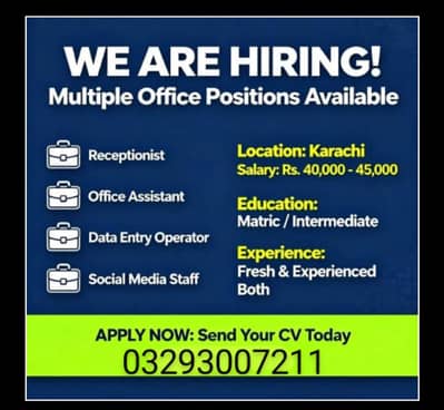 Job Offer for office work