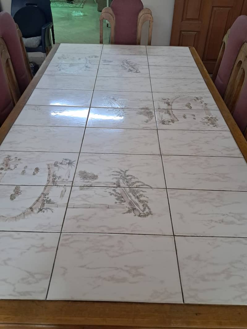 Solid Dining table with chairs 5