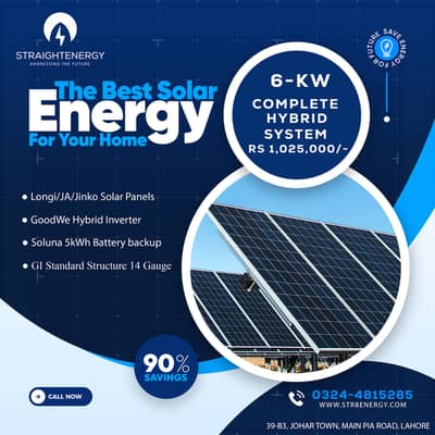 6KW Complete Hybrid Solar System Best Solar Energy Solution for Home