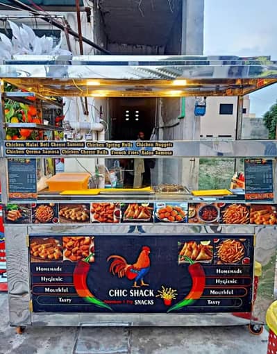 Burger Shawarma Fries Roll Samosas Counter