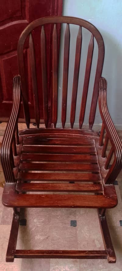 SHEESHAM WOODEN ROCKING CHAIR - KARACHI