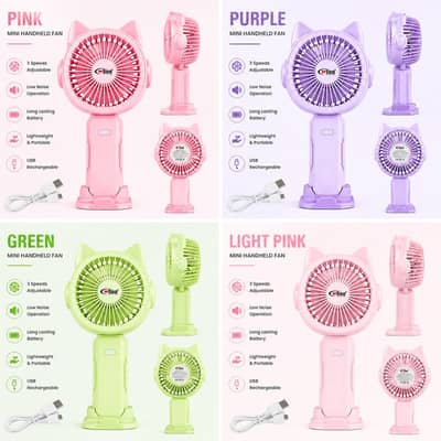 Mini Handheld Fan Rechargeable USB ,Adjustable 3 speed Air Cooler Fan