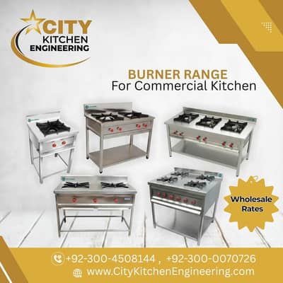 Commercial Burner Range by City Kitchen Engineering