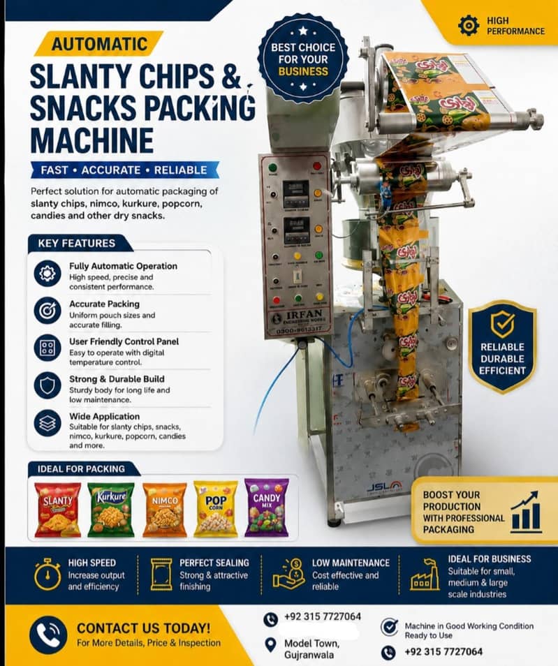 Stanty Chips & Snacks Packing Machine Automatic Packing Machine 0