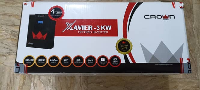 CROWN XAVIER 3KW OFF-GRID SOLAR INVERTER – LIKE NEW