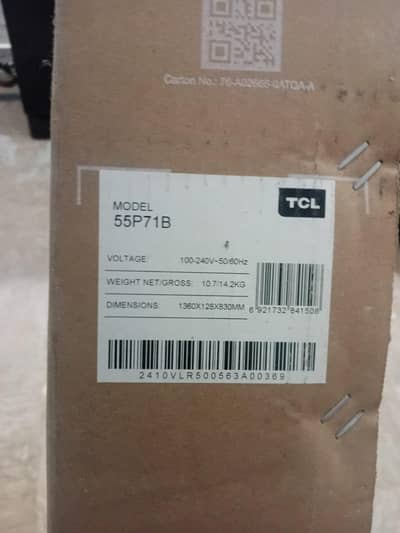 tcl 55 inches lED one month use for sale