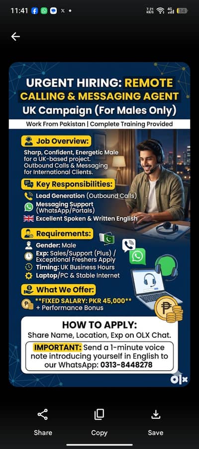 URGENT HIRING: CALLING & MESSAGING AGENT
