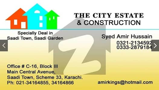 Plot For Sale Purchase in Saadi Garden Scheme 33
