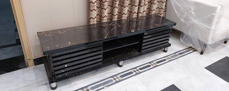 Led tv table Console 65 inch new condition scratchless unique look