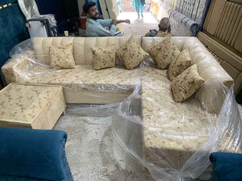 L SHAPE SOFA SET 7