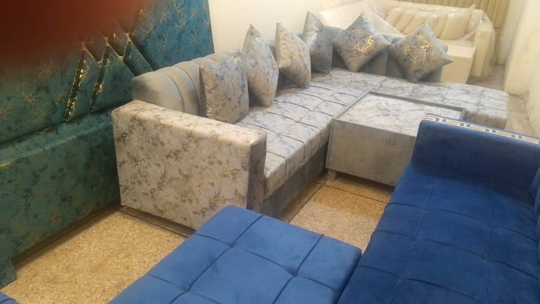 L SHAPE SOFA SET 8