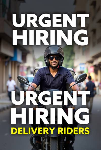 We are hiring delivery rider