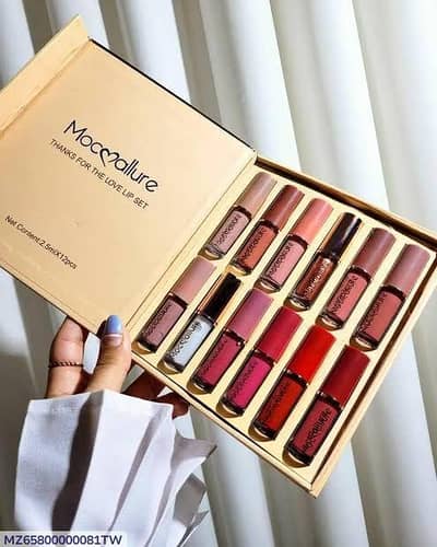 Mocallure 12-Pcs Matte Liquid Lipstick Set (Free Delivery + COD)