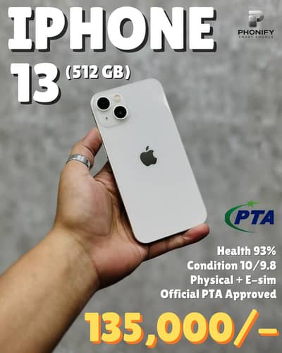 iPhone 13 official pta approved 512gb