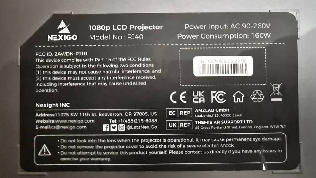 PROJECTOR PJ40 8