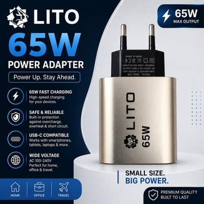 Lito 65W Fast Charger Adapter
