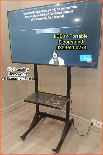 tv portable floor trolley stand lcd led tv office home