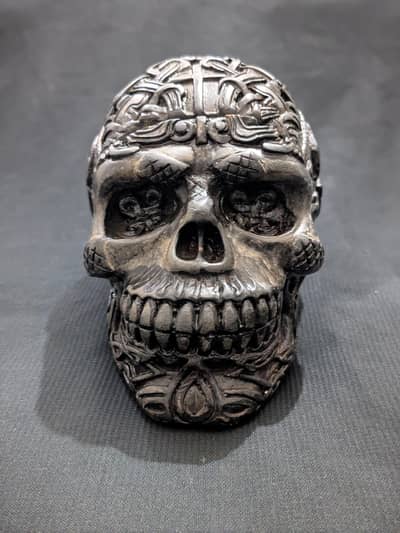 Black Gothic Skull Decor Piece