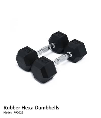 Rubber Hex dumbells 8kg pair top quality just like new