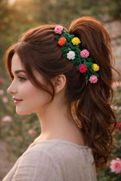Handmade Crochet Scrunchie