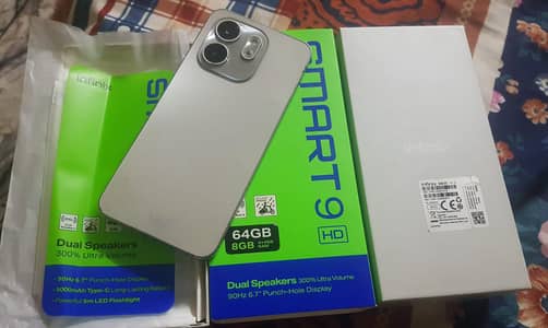 INFINIX SMART 9 HD 64GB/8GB(4+4GB RAM). . . . Under 2 Months Warrenty