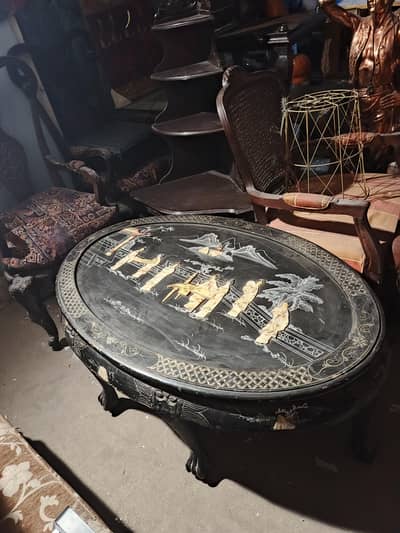 wooden brass center table coffee table antique imported chinese