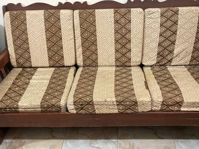 5 seater vintage wooden sofa set