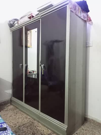 3 Door Iron Wardrobe For Sale