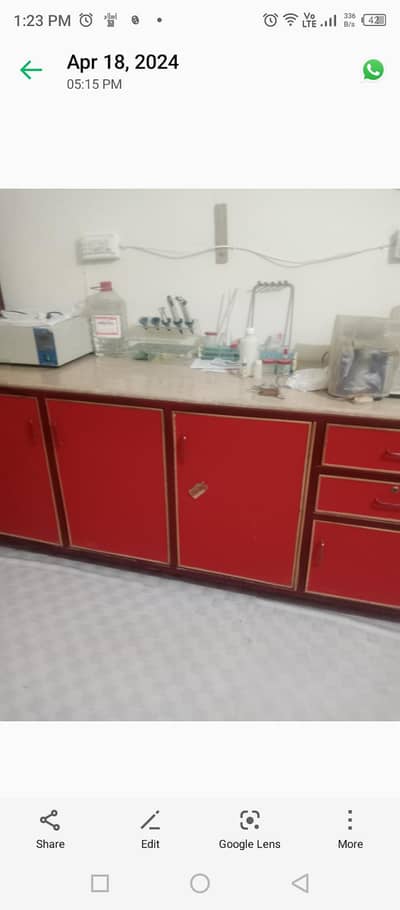 4 iron racks h with cabinets. and marbell