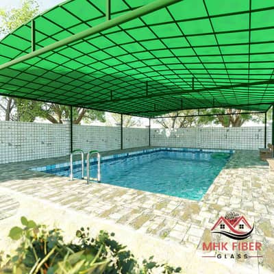 Parking shed / Fiber glass / fiber sheet / Transparent fiber sheet