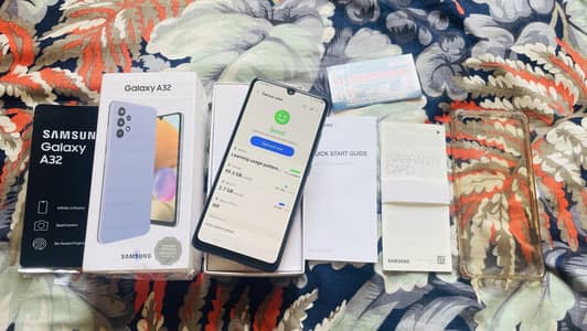 Samsung galaxy a32 with completed accessories 6/128