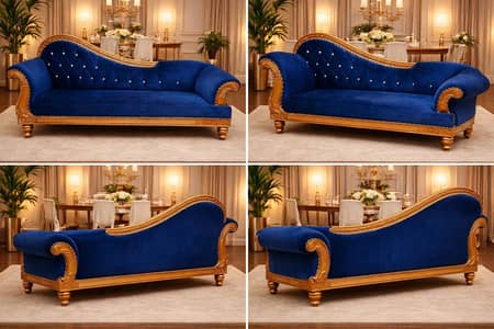Royal Blue Dewan Sofa for Sale Like New Condition Urgent Sale