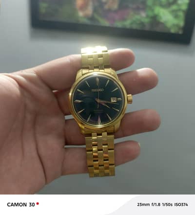 automatic Seiko original watch with extra leather strip