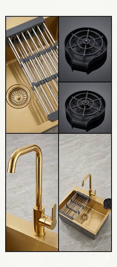 Hand made sink Golden