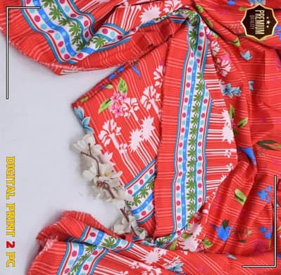 cotton unstitched 2 pics suite