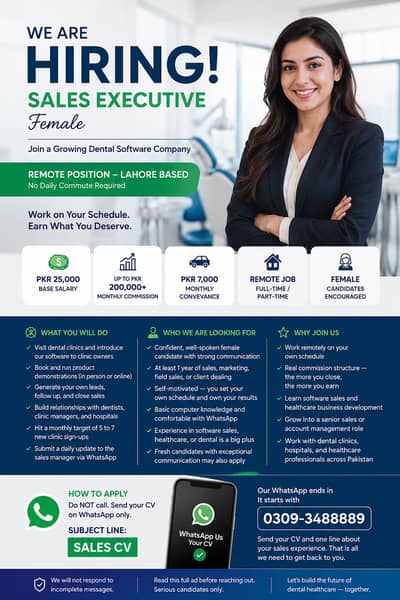 URGENT HIRING – REMOTE FEMALE SALES EXECUTIVE |