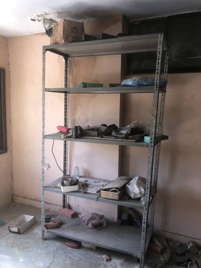Metal racks with five shelves