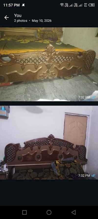 double bed two side table