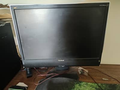 22 inch monitor VGA cable connected very cheap good for rough use