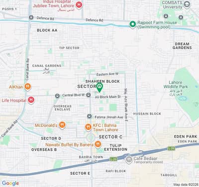 8 Marla Facing Park Plot For Sale In Ali Block Bahria Town