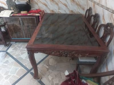 Dining table with 6 chairs