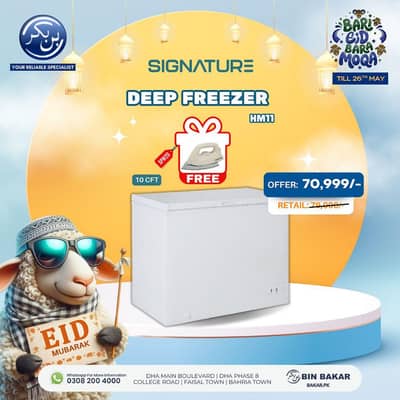 Signature 10 CFT Deep Freezer (HM11) - Brand New Eid Promo Deal