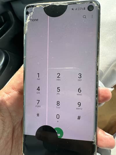 Samsung S10 for sale , screen black line and dot
