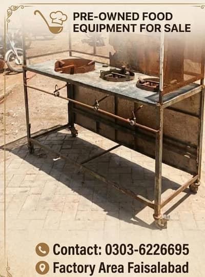 Food Counter | Counter for Sale | Commercial 3-Burner
